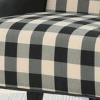 Poltrona Club "High-Back Wingback" da 28" con gambe in legno di betulla e seduta imbottita