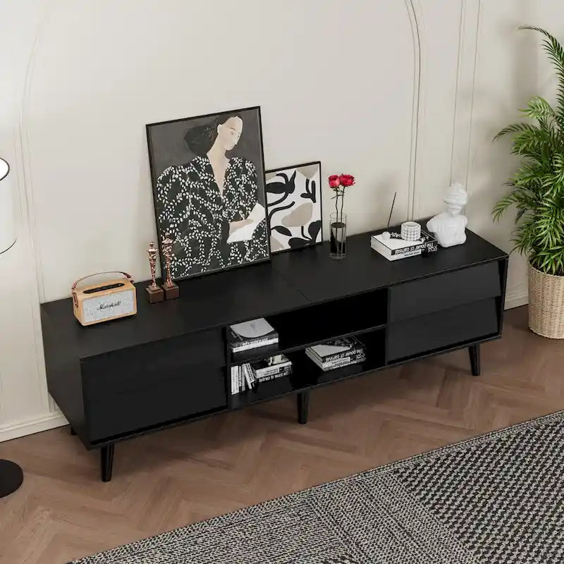 Mobile TV Vintage da 63" con Scaffali e Cassetti per TV fino a 60"