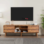 Mobile TV Vintage da 63" con Scaffali e Cassetti per TV fino a 60"