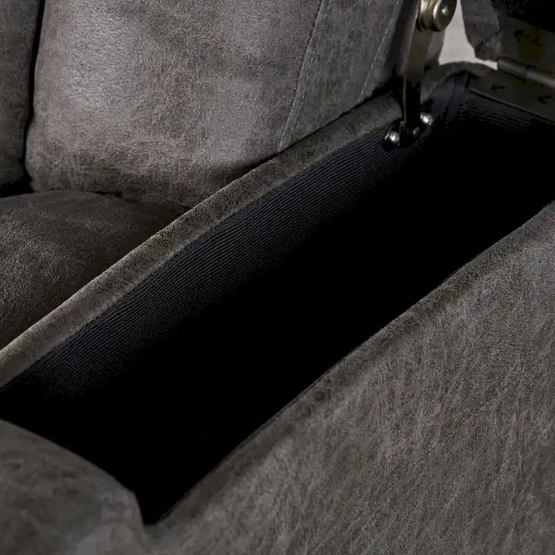 Poltrona Reclinabile Elettrica Larga 84 cm con Braccioli Contenitori, Portabicchieri e Porta USB