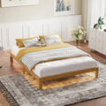 Letto a piattaforma in legno Queen Size con supporto a doghe