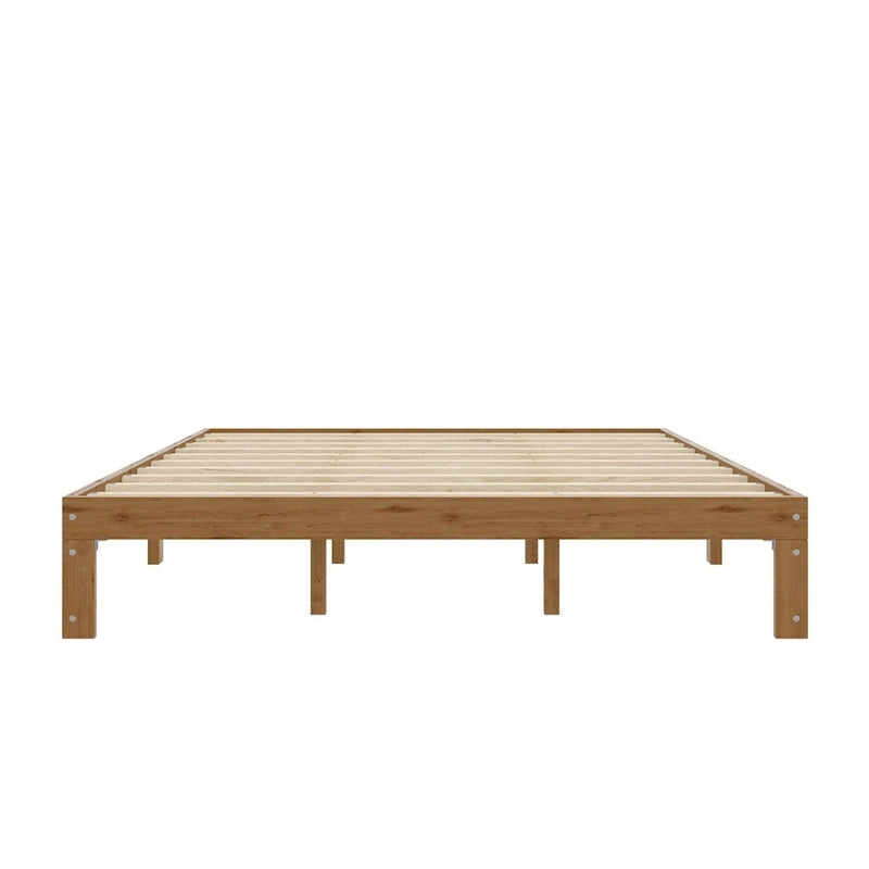 Letto a piattaforma in legno Queen Size con supporto a doghe
