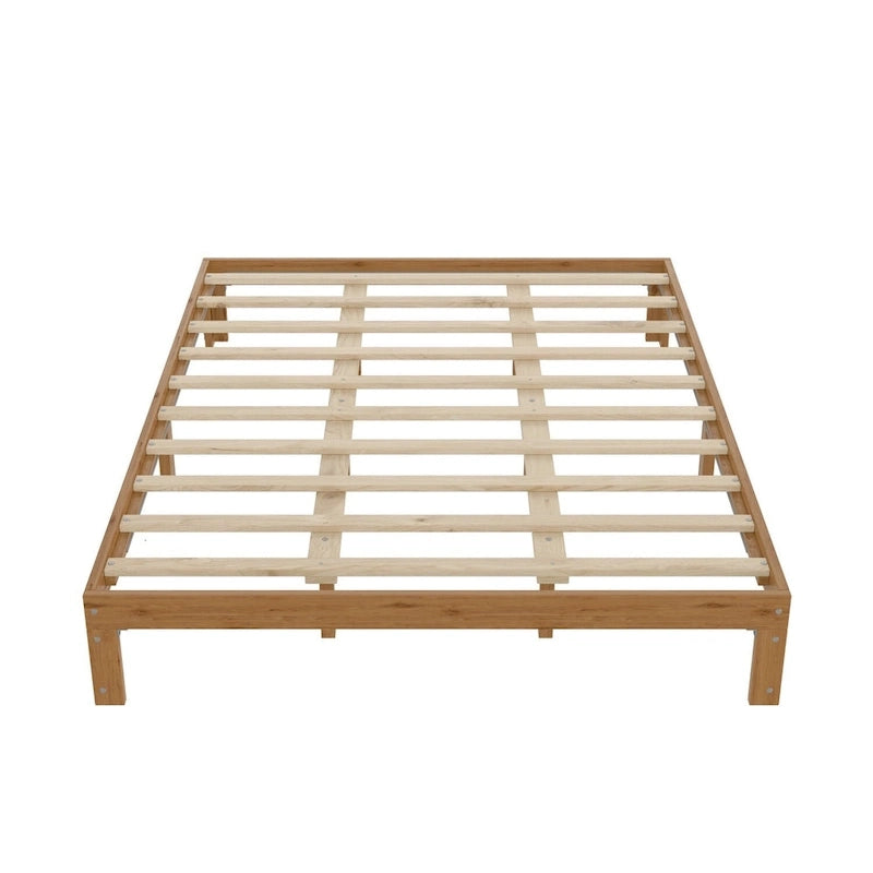 Letto a piattaforma in legno Queen Size con supporto a doghe