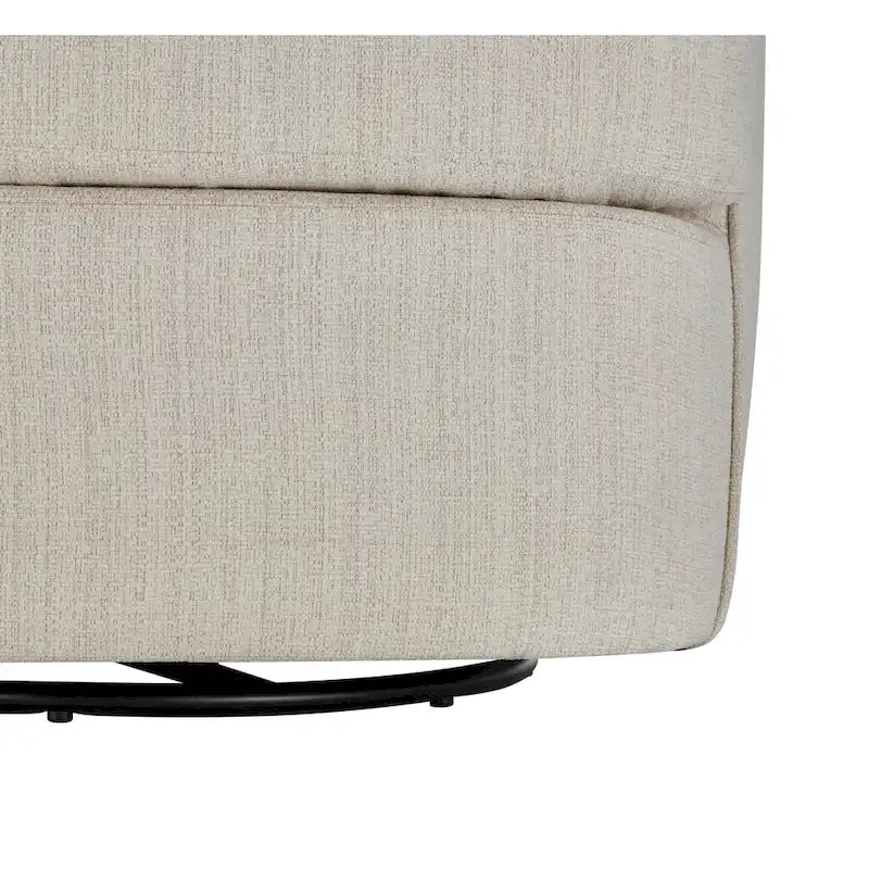 Poltrona a botte girevole a 360° in tessuto tecnico con cuscini in schiuma ad alta densità