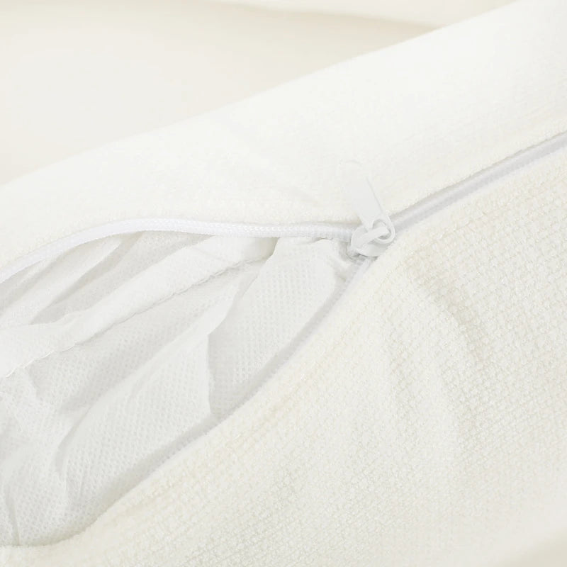 Poltrona imbottita larga 39" con gambe in legno naturale e tessuto morbido