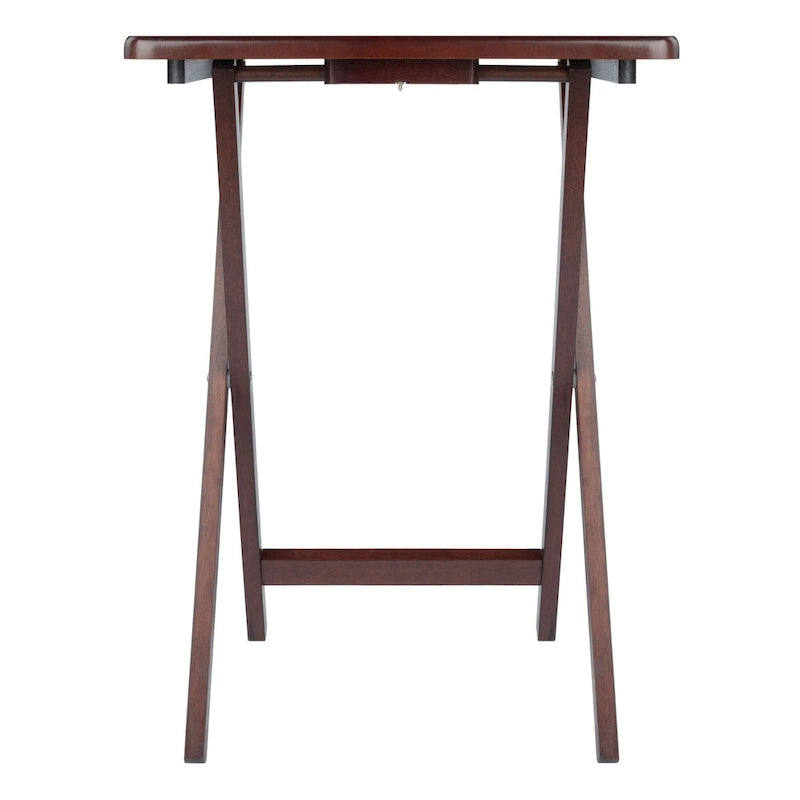 Set di 4 tavolini pieghevoli singoli in noce antico, ricchi, 65,40 cm