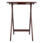 Set di 4 tavolini pieghevoli singoli in noce antico, ricchi, 65,40 cm