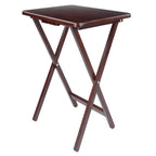 Set di 4 tavolini pieghevoli singoli in noce antico, ricchi, 65,40 cm