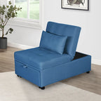 Poltrona Letto Pieghevole 4 in 1 per Futon Singolo, Divano Letto Regolabile – 39.9 x 26.8"