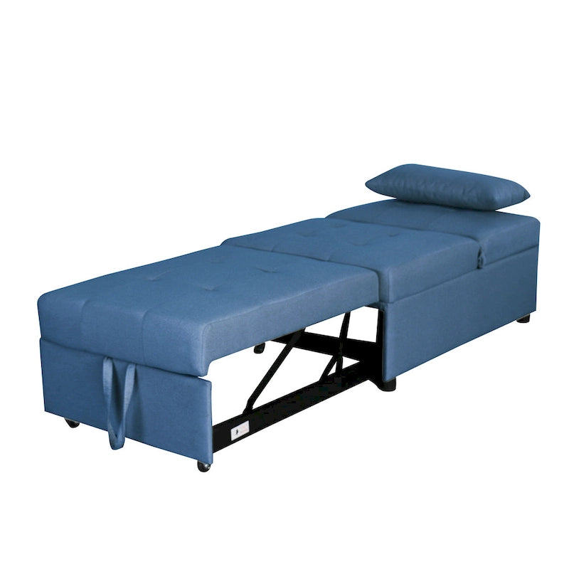Poltrona Letto Pieghevole 4 in 1 per Futon Singolo, Divano Letto Regolabile – 39.9 x 26.8"