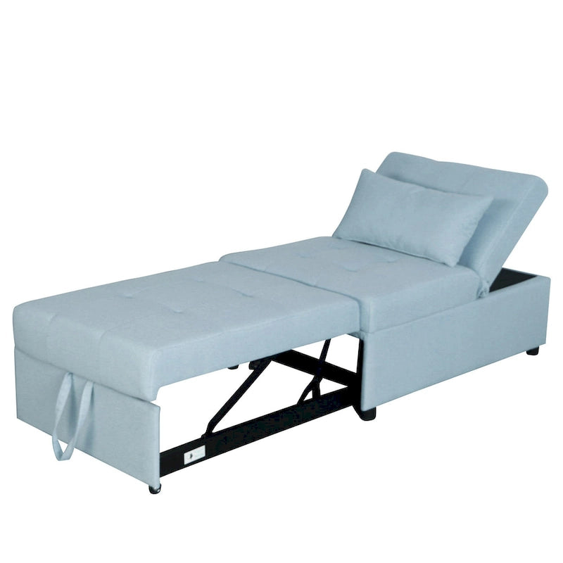 Poltrona Letto Pieghevole 4 in 1 per Futon Singolo, Divano Letto Regolabile – 39.9 x 26.8"