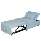 Poltrona Letto Pieghevole 4 in 1 per Futon Singolo, Divano Letto Regolabile – 39.9 x 26.8"