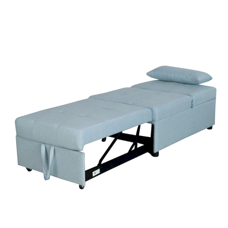 Poltrona Letto Pieghevole 4 in 1 per Futon Singolo, Divano Letto Regolabile – 39.9 x 26.8"
