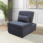 Poltrona Letto Pieghevole 4 in 1 per Futon Singolo, Divano Letto Regolabile – 39.9 x 26.8"