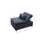 Poltrona Letto Pieghevole 4 in 1 per Futon Singolo, Divano Letto Regolabile – 39.9 x 26.8"