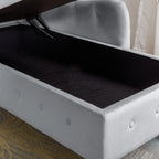 Chaise Longue da Interno, Poltrona Relax in Velluto per Camera da Letto con Contenitore e Cuscino, Moderna Chaise Longue Imbottita con Braccioli Arrotondati