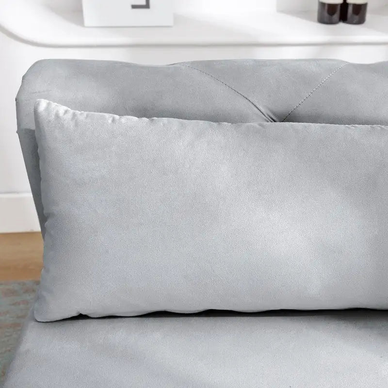 Chaise Longue da Interno, Poltrona Relax in Velluto per Camera da Letto con Contenitore e Cuscino, Moderna Chaise Longue Imbottita con Braccioli Arrotondati