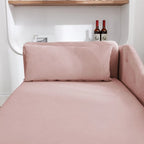 Chaise Longue da Interno, Poltrona Relax in Velluto per Camera da Letto con Contenitore e Cuscino, Moderna Chaise Longue Imbottita con Braccioli Arrotondati