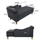 Chaise Longue da Interno, Poltrona Relax in Velluto per Camera da Letto con Contenitore e Cuscino, Moderna Chaise Longue Imbottita con Braccioli Arrotondati