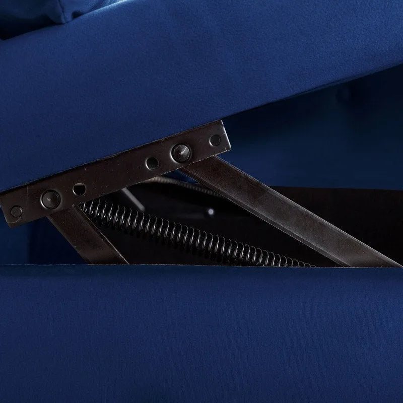 Chaise Longue da Interno, Poltrona Relax in Velluto per Camera da Letto con Contenitore e Cuscino, Moderna Chaise Longue Imbottita con Braccioli Arrotondati