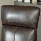 Poltrona Accento Plait in Pelle Intrecciata Cognac con Struttura in Legno Teak Naturale