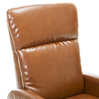 Poltrona Accento Plait in Pelle Intrecciata Cognac con Struttura in Legno Teak Naturale