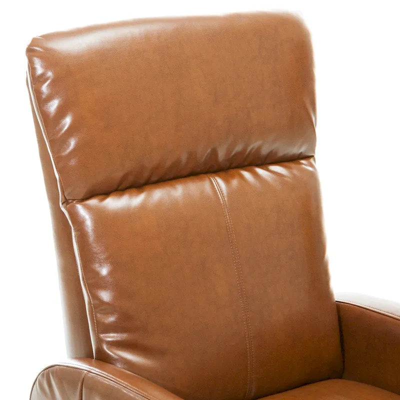 Poltrona Accento Plait in Pelle Intrecciata Cognac con Struttura in Legno Teak Naturale