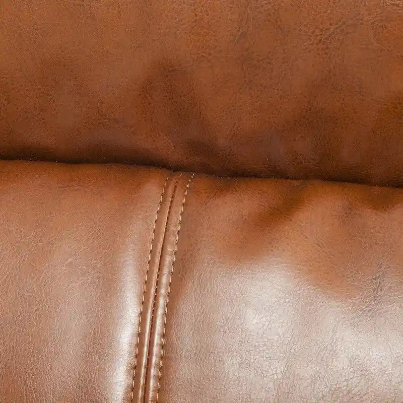 Poltrona Accento Plait in Pelle Intrecciata Cognac con Struttura in Legno Teak Naturale