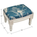 Poggiapiedi con conchiglie marine blu notte