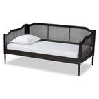 Daybed Moderno Mid-Century "Ogden" in Rattan Sintetico - Twin