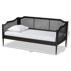 Daybed Moderno Mid-Century "Ogden" in Rattan Sintetico - Twin