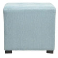 Pouf quadrato Cordoba con 4 bottoni e telaio in legno - 45,7 x 45,7 x 45,7 cm