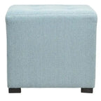 Pouf quadrato Cordoba con 4 bottoni e telaio in legno - 45,7 x 45,7 x 45,7 cm