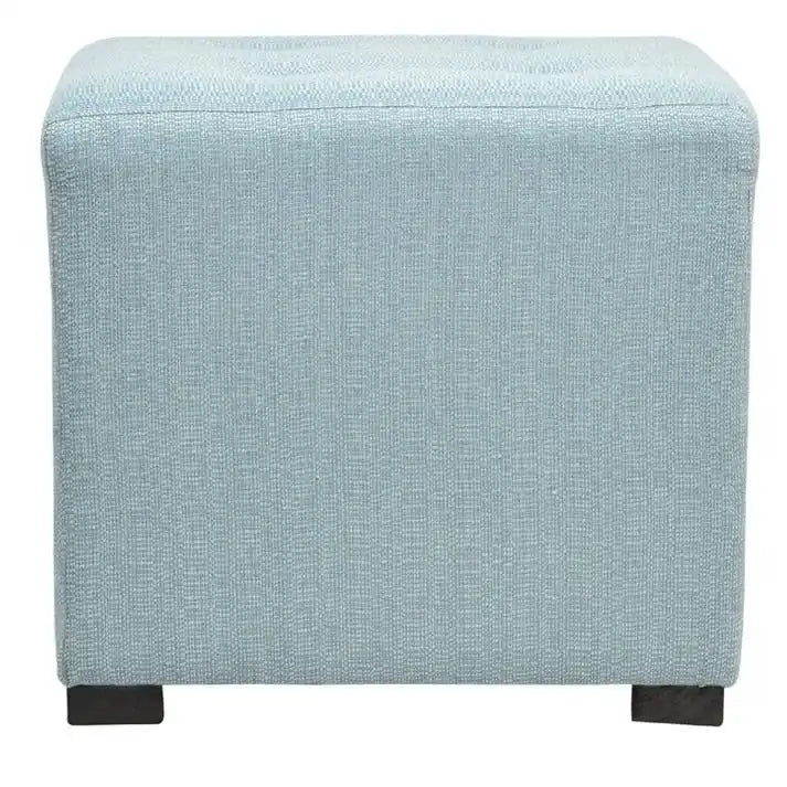 Pouf quadrato Cordoba con 4 bottoni e telaio in legno - 45,7 x 45,7 x 45,7 cm