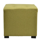 Pouf quadrato Cordoba con 4 bottoni e telaio in legno - 45,7 x 45,7 x 45,7 cm