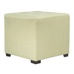 Pouf quadrato Cordoba con 4 bottoni e telaio in legno - 45,7 x 45,7 x 45,7 cm