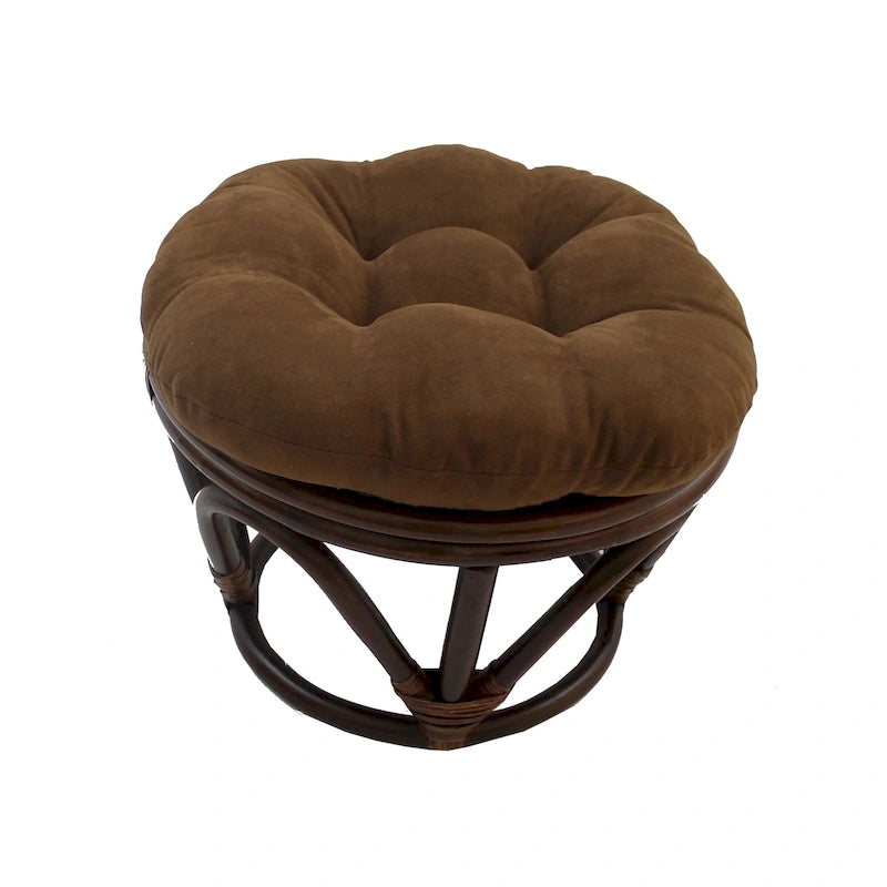 Sgabello Bali da 45 cm con cuscino in microfibra scamosciata