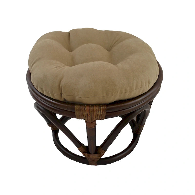 Sgabello Bali da 45 cm con cuscino in microfibra scamosciata