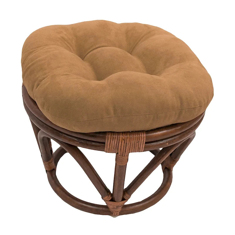 Sgabello Bali da 45 cm con cuscino in microfibra scamosciata