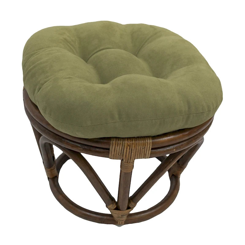 Sgabello Bali da 45 cm con cuscino in microfibra scamosciata