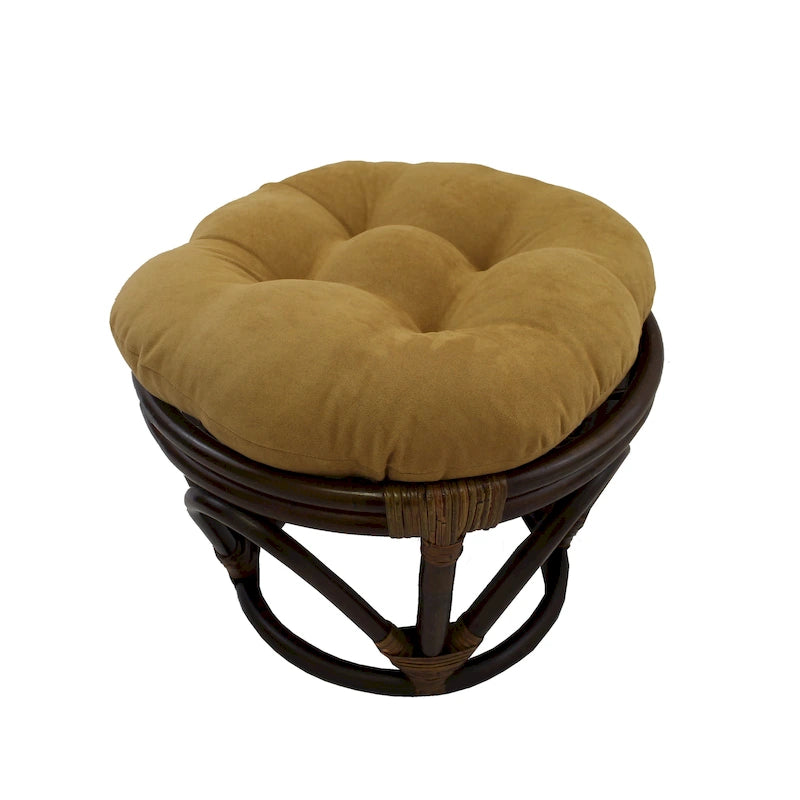 Sgabello Bali da 45 cm con cuscino in microfibra scamosciata