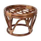 Sgabello Bali da 45 cm con cuscino in microfibra scamosciata