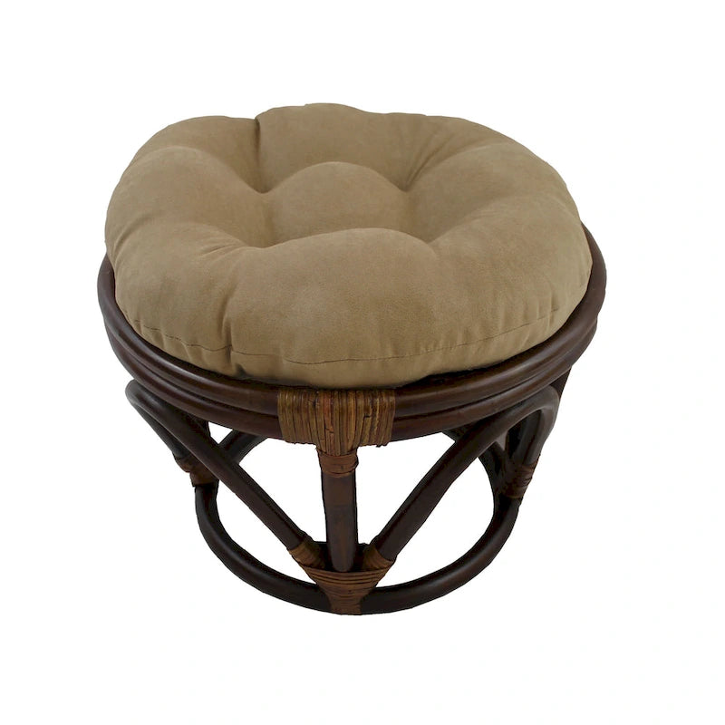 Sgabello Bali da 45 cm con cuscino in microfibra scamosciata