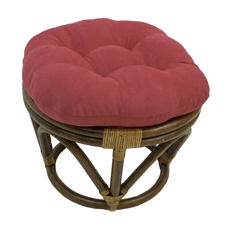 Sgabello Bali da 45 cm con cuscino in microfibra scamosciata