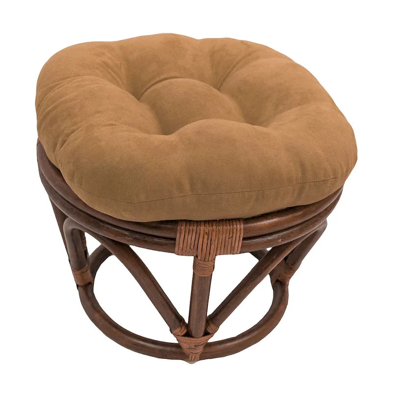Sgabello Bali da 45 cm con cuscino in microfibra scamosciata