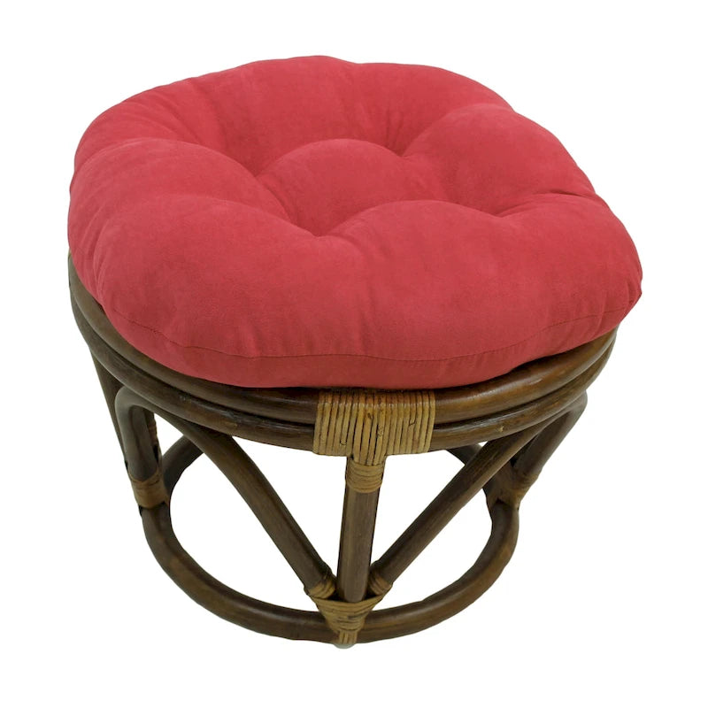 Sgabello Bali da 45 cm con cuscino in microfibra scamosciata