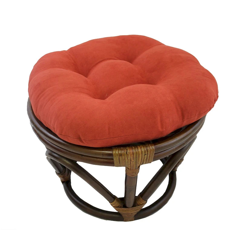 Sgabello Bali da 45 cm con cuscino in microfibra scamosciata