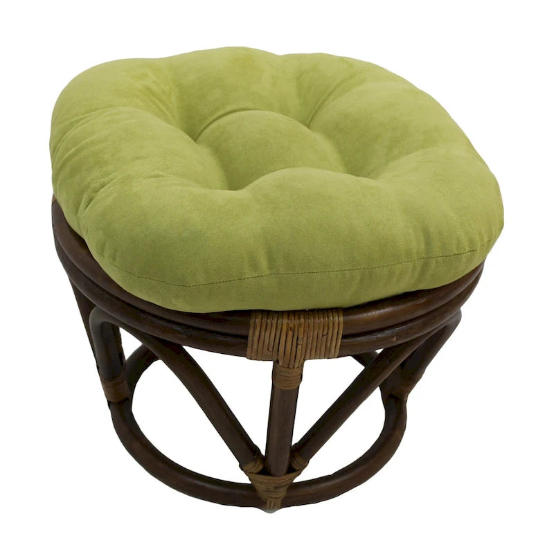 Sgabello Bali da 45 cm con cuscino in microfibra scamosciata