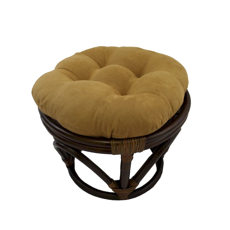Sgabello Bali da 45 cm con cuscino in microfibra scamosciata