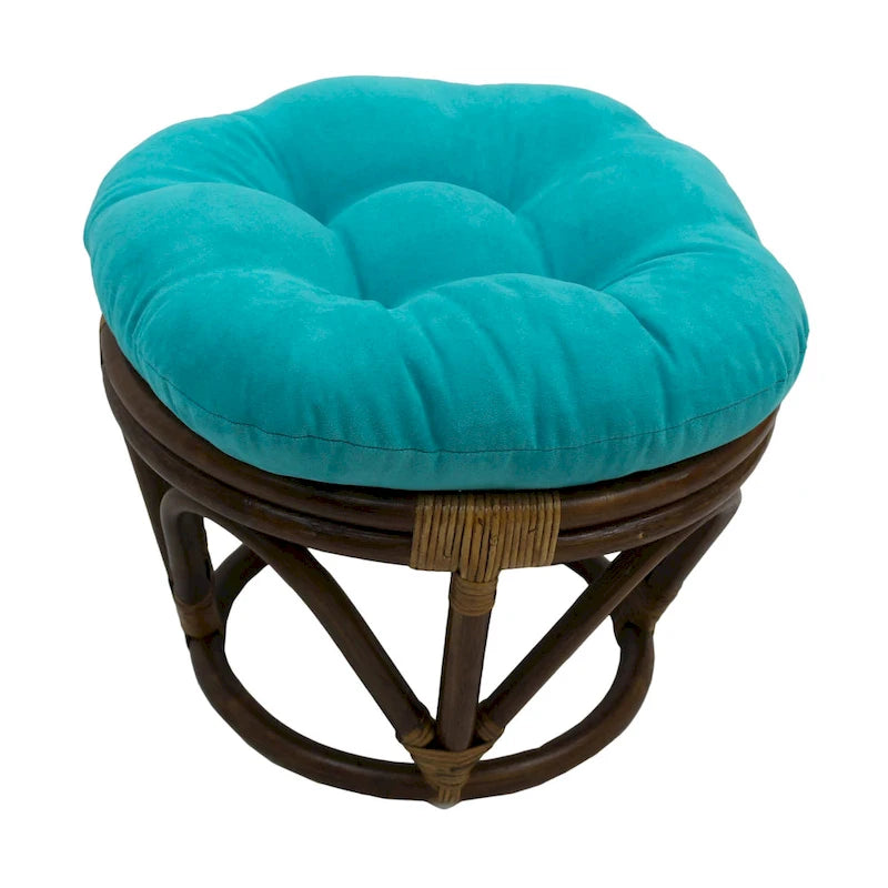 Sgabello Bali da 45 cm con cuscino in microfibra scamosciata